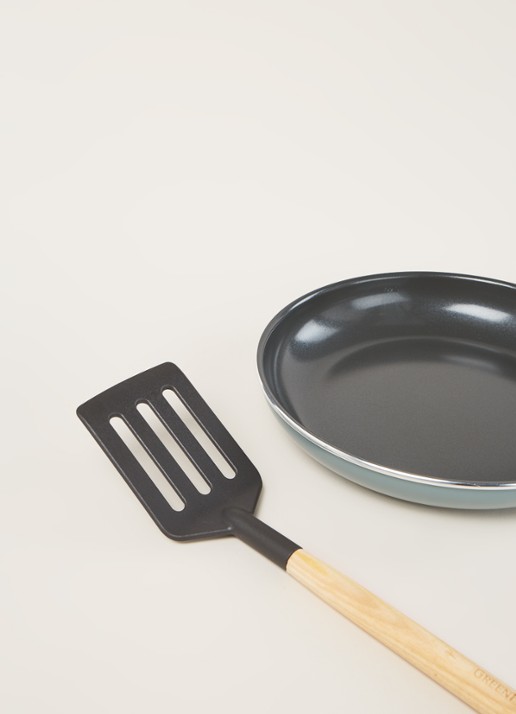 GreenPan Mayflower pannenset 3-delig - detail blauwgrijs
