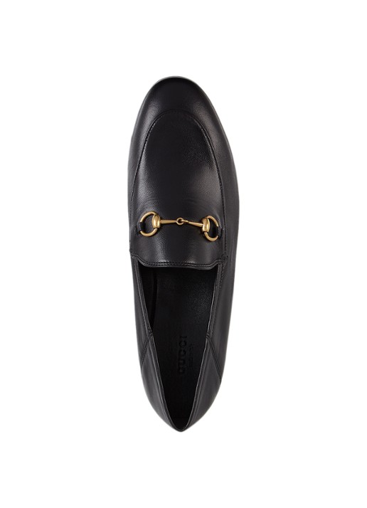 Gucci Brixton loafer van leer met horsebit - detail 3 zwart