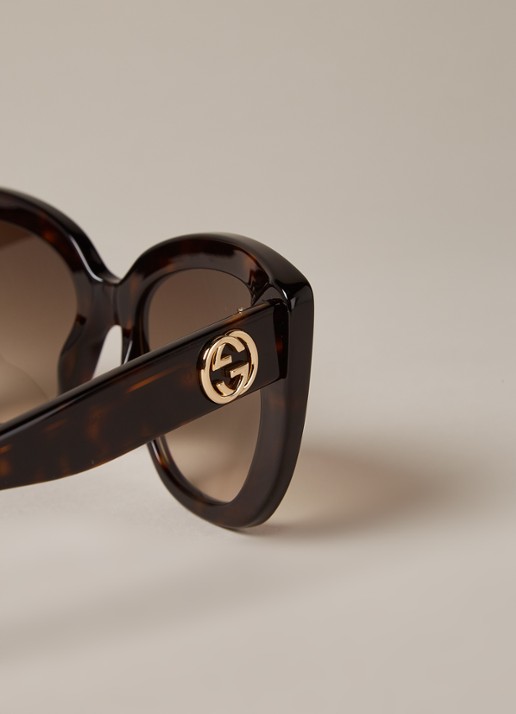 Gucci Butterfly zonnebril GG0327S - detail 4 donkerbruin