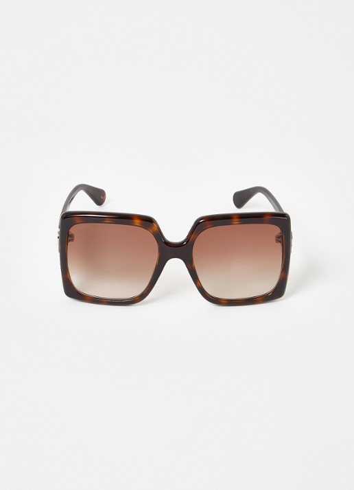 Gucci Butterfly zonnebril GG0876S - voorkant 2 donkerbruin