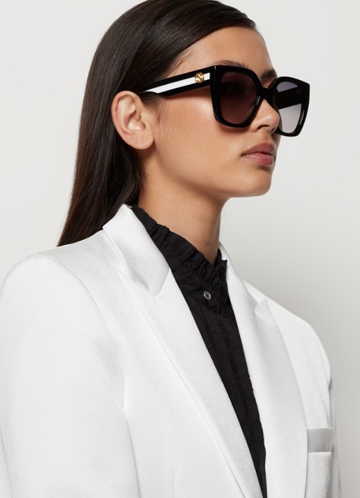 Gucci Butterfly zonnebril GG1300S - voorkant 5 zwart