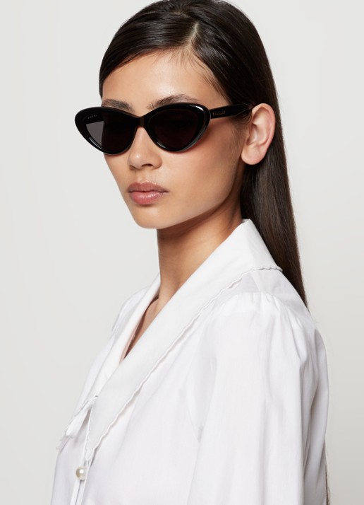 Gucci Cat Eye zonnebril GG1170S - voorkant 2 zwart