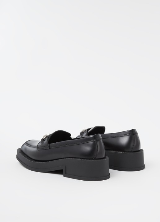 Gucci Genk loafer van leer  - detail 2 zwart