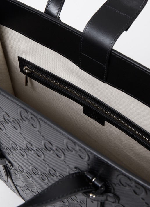 Gucci GG Tennis shopper van geperforeerd leer  - detail 2 zwart