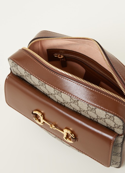 Gucci Horsebit 1955 Small camerabag met leren details - detail 4 bruin