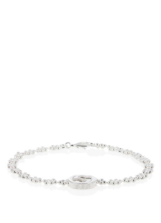 Gucci Interlocking G armband van zilver - voorkant zilver