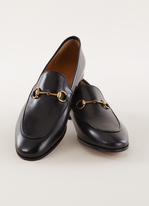 Gucci Jordaan loafer van leer met horsebit - detail 4 zwart