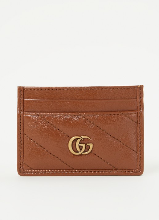 Gucci Marmont pasjeshouder van quilted leer - voorkant 2 bruin