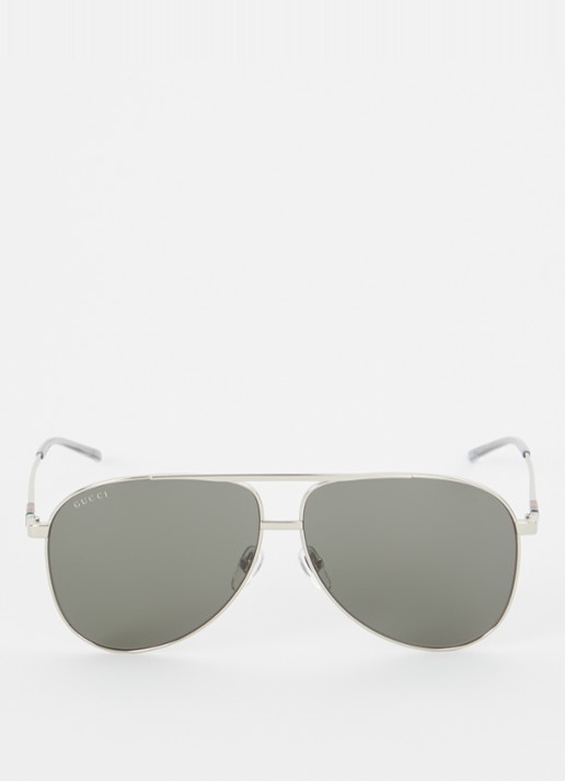 Gucci Piloten zonnebril GG1677S - detail zilver