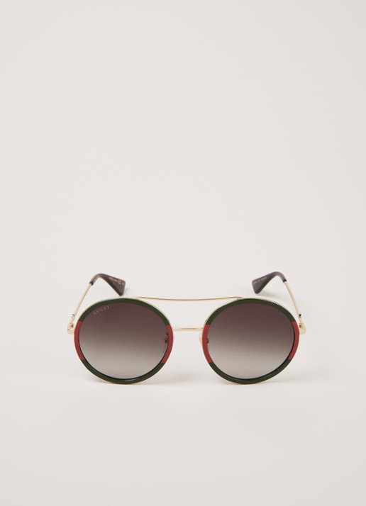 Gucci Retro zonnebril GG0061S - voorkant 5 donkergroen