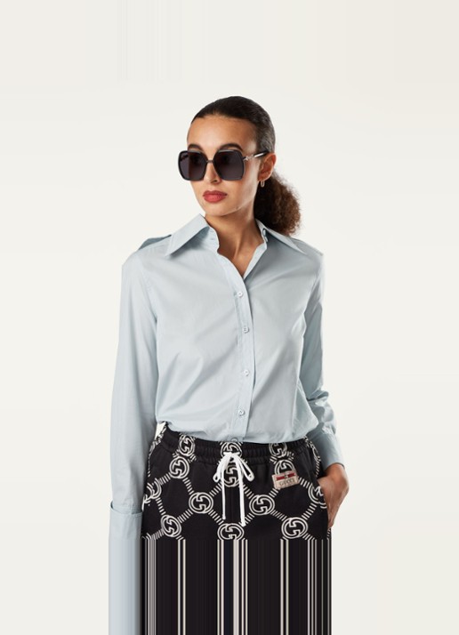 Gucci Retro zonnebril GG0890S - voorkant 2 zwart