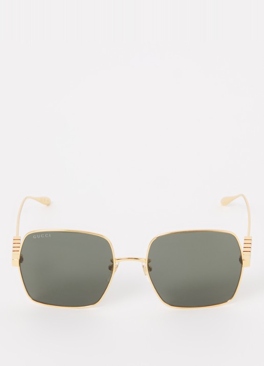 Gucci Retro zonnebril GG1434S - detail 3 goud