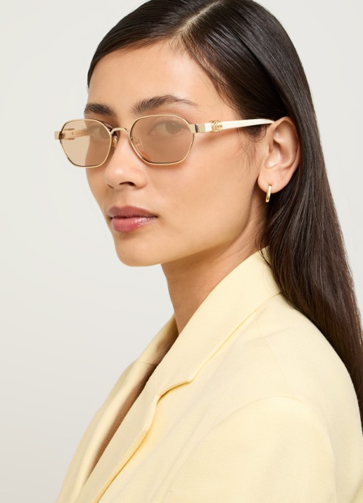 Gucci Retro zonnebril GG1593S - voorkant 5 goud
