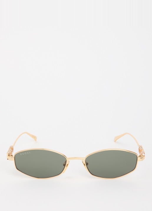 Gucci Retro zonnebril GG1802S - detail goud