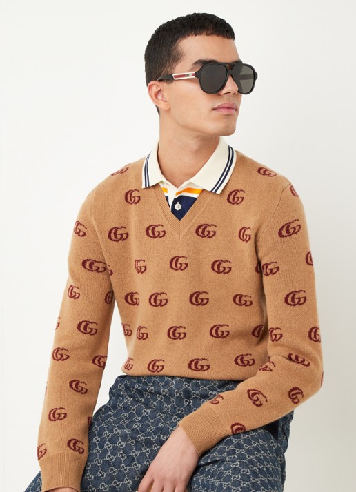 Gucci Zonnebril gepolariseerd GG0463S  - voorkant 5 zwart