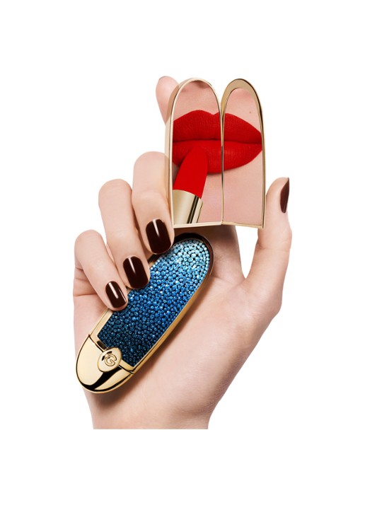 Guerlain Rouge G L’Heure Bleue Limited Edition - lipstick huls - voorkant 5 bleu astral