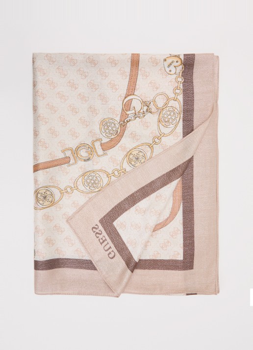 GUESS 4G sjaal met glitter 180 x 70 cm