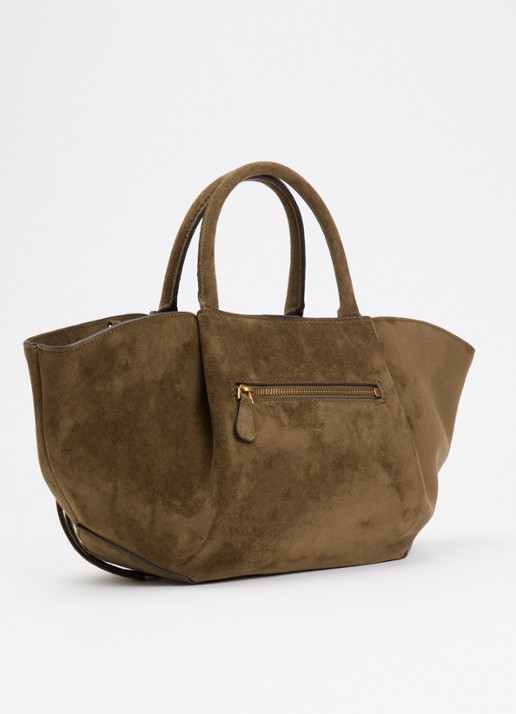 GUESS Allegra Girlfriend handtas met afneembare schouderriem  - achterkant 5 mosgroen