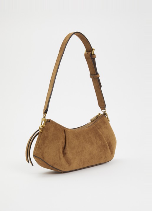 GUESS Allegra schoudertas met logo - achterkant 5 cognac