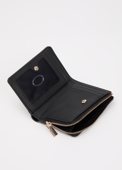 GUESS Amorette portemonnee met logo - voorkant 2 zwart