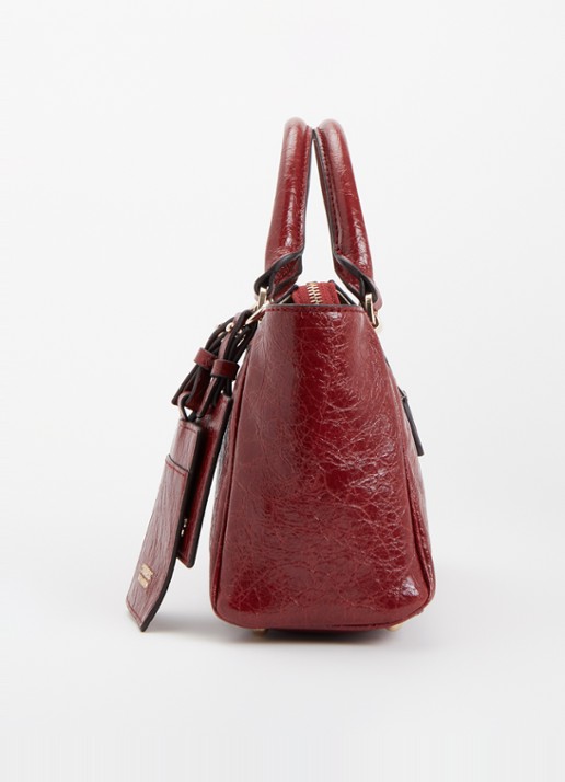 GUESS Antonia handtas van imitatieleer met afneembare schouderriem  - detail 4 rood