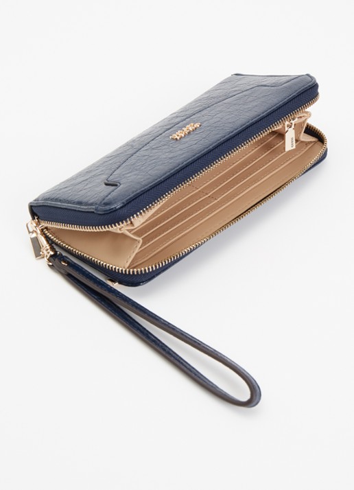 GUESS Antonia L portemonnee van imitatieleer - detail blauw