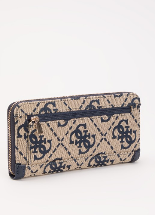 GUESS Audrey portemonnee met logoprint - achterkant donkerblauw