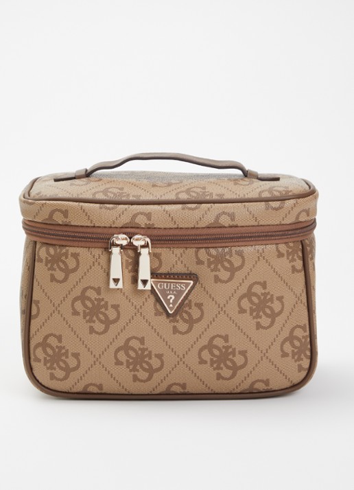 GUESS Beautycase met logoprint