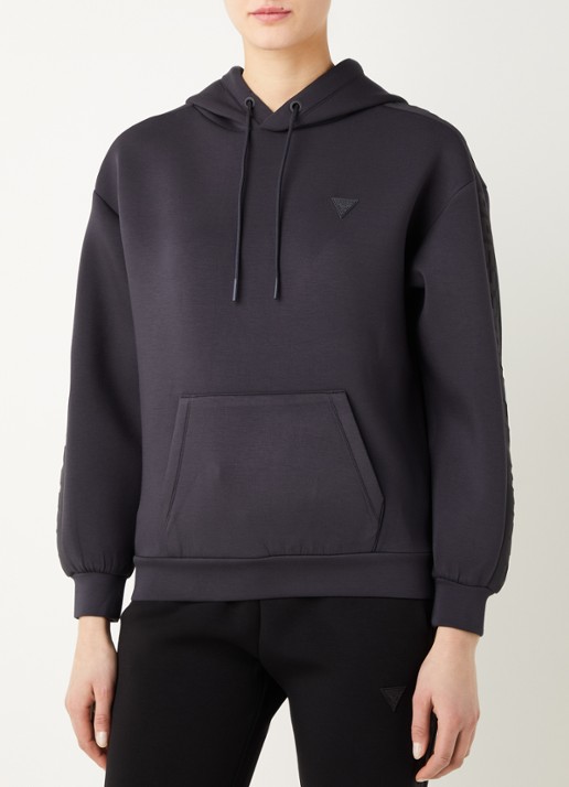 GUESS Brenda hoodie met logo - detail antraciet