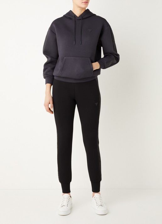 GUESS Brenda hoodie met logo - voorkant 4 antraciet