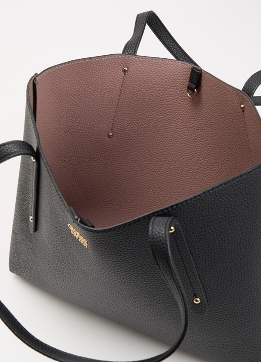 GUESS Brenton shopper met uitneembare schoudertas en portemonnee - detail 4 zwart