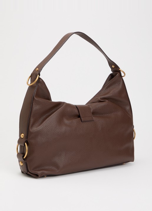 GUESS Camden Large schoudertas van imitatieleer - achterkant 5 chocoladebruin