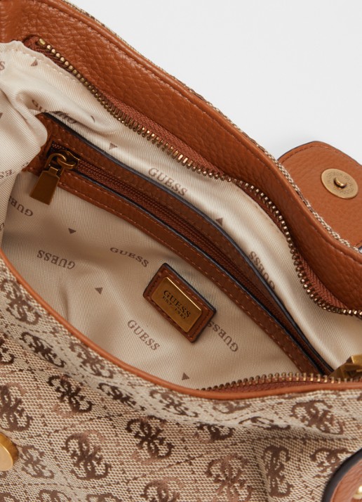 GUESS Camden Mini schoudertas met logoprint - detail 3 beige