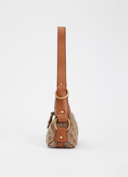 GUESS Camden Mini schoudertas met logoprint - detail 4 beige