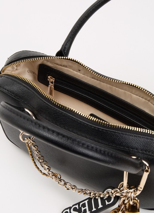 GUESS Davina Charms handtas met afneembare schouderriem - detail 2 zwart