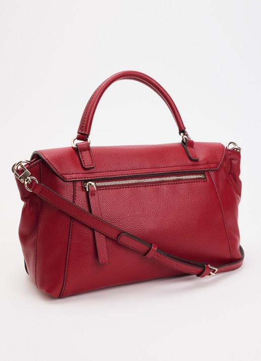 GUESS Devon handtas met afneembare schouderriem - achterkant 2 rood