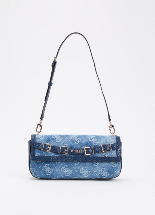 GUESS Dovie schoudertas van denim met logo print