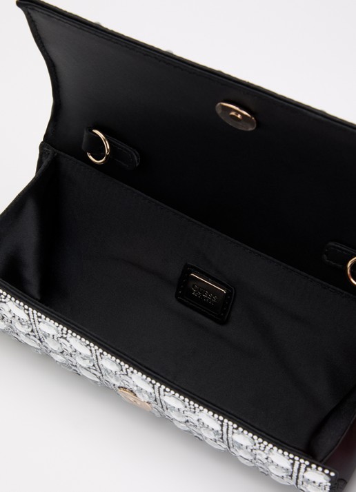 GUESS Elsie clutch met afneembare schouderriem  - detail 2 zwart