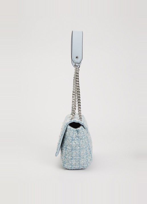 GUESS Everlee schoudertas met tweed-look - detail 6 blauw