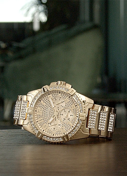 GUESS Frontier Sport Steel horloge W0799G2 - detail 2 goud