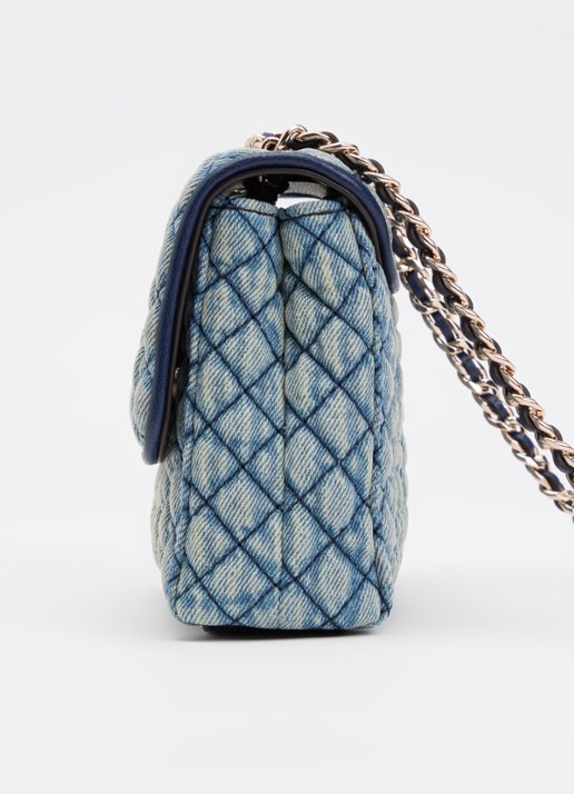 GUESS Giully II mini schoudertas van denim  - detail 4 indigo