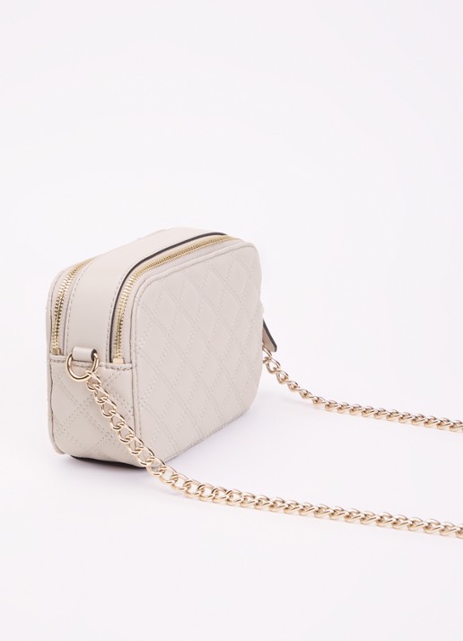 GUESS Giully ll crossbodytas met quilt patroon - achterkant donkerbeige