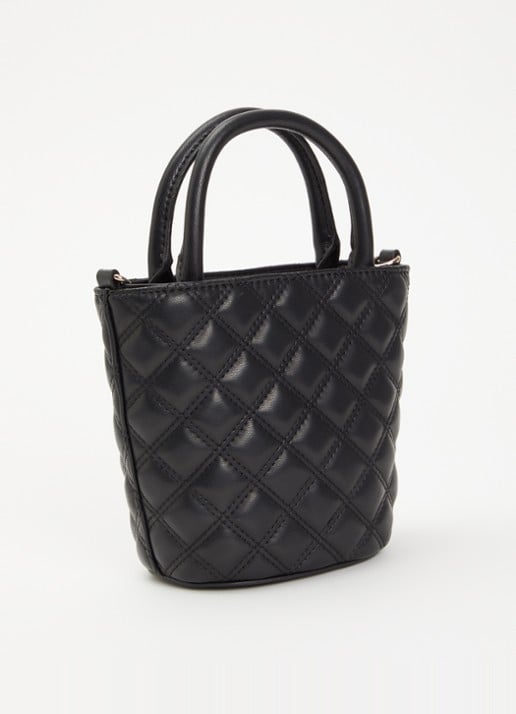 GUESS Giully mini tote handtas met afneembare schouderriem - achterkant 2 zwart