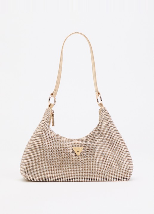 GUESS Jewels schoudertas met strass en afneembare schouderriem