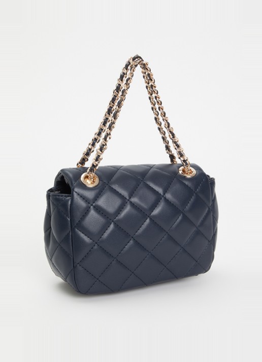 GUESS Juliet mini schoudertas met afneembare schoudertas  - achterkant 2 donkerblauw