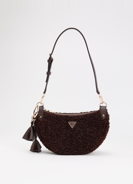GUESS Katie schoudertas van teddy met afneembare schouderriem