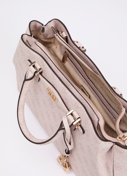 GUESS Katya handtas met afneembare schouderriem - detail lichtroze