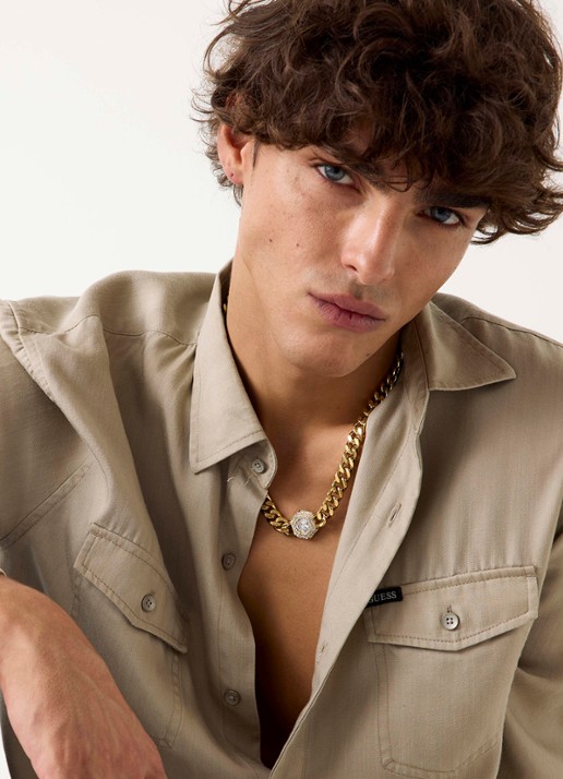 GUESS Ketting JUMN06006JWYGT-U - voorkant 2 goud