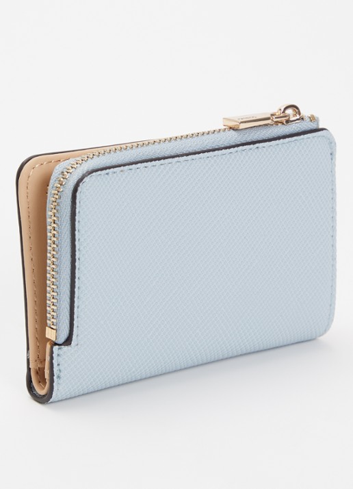 GUESS Laurel portemonnee met logo - achterkant lichtblauw