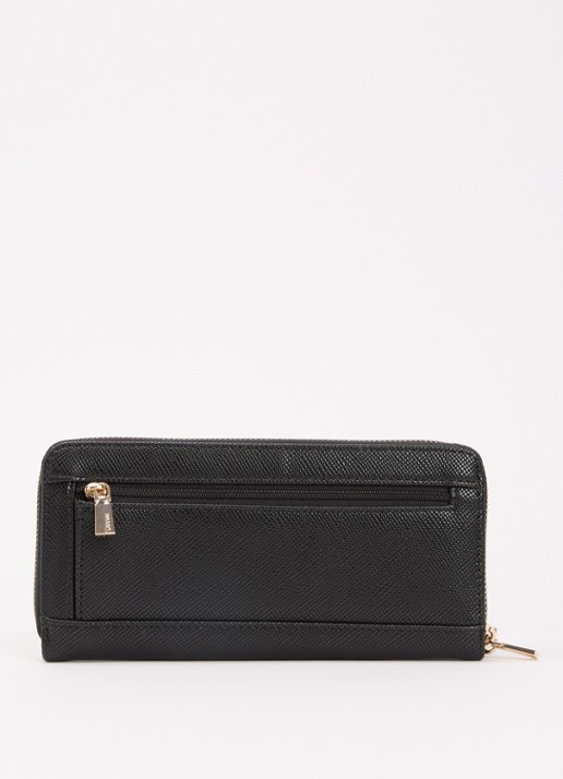 GUESS Laurell II Large portemonnee met logoprint - achterkant zwart